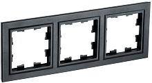 Рамка универсальная IEK Brite РУ-3-БрЧ 3-м. черный картинка